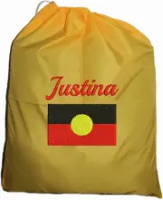 Shop Book / Library Bag | Tote | Swim Bag | Travel | Aussie Flag 1st Name FREE