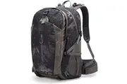 WASSUP Trekking Travel Backpacks 40L Waterproof Lightweight Hiking Daypack with Rain Cover-Black Camo