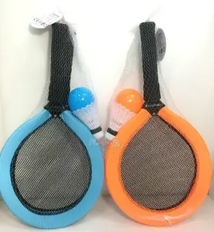 【 Fun心玩】9350B 兒童球拍組 附二種球 兒童 專用 小球拍 布面 羽毛球拍 網球拍組 親子戶外 球類