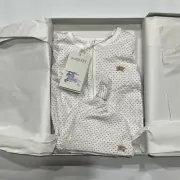 Burberry Baby Claude Dot 2 Pc Footie Outfit Boxed Gift Set -9 Month -retail $340