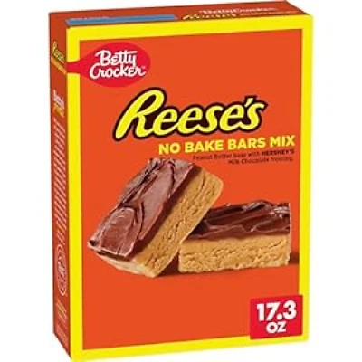 Betty Crocker REESE'S Peanut Butter No Bake Bars Mix With HERSHEY’S Milk