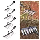 Garden Rake Lawn/Leaf Rake Carbon Steel Agricultural Cultivator Rake Weeding