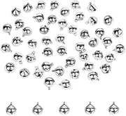 200PCS 8mm Jingle Bells Small Bell Mini Bells for DIY Bracelet Anklets Necklace Knitting/Jewelry Making (Silver)