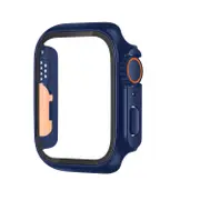 For Apple Watch Series 7,45-mm Case,Glass PC Integrated Case,Midnight Blue Orange