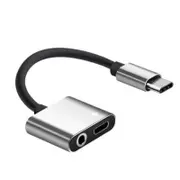 Usb C To 3.5Mm Earphone Type Female Power Charging Combo Adapter Converter Silver Cables & Adapters