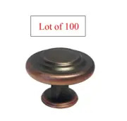 100 Oil Rubbed Bronze Round Ring Kitchen Cabinet Round Knobs Pulls free shipping