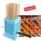 49 Holes Meat Skewer Kebab Maker Box Machine Grill Barbecue BBQ Tool Camping