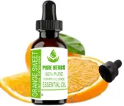 Pure Herbs Orange Sweet 100% Pure & Natural Citrus Sinensis Essential Oil