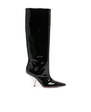 Bally Kika Pointed Toe Knee-High Boots 39 Black