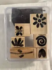 STAMPIN UP Two-Step Stampin Painted Garden Mounted Rubber Stamps Brushstroke