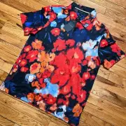 Ted Baker Mens Darly Floral Print Linen Polo Shirt NWT $175 Size 3 / Small