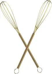 Kichvoe 2pcs Ergonomic Mixer Whisks Lightweight Manual Kitchen Whisking Tools for Efficient Mixing Baking and Beating and Comfortable to Hold