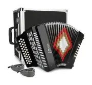 31 Key Accordion, 12 Bass 3-Row GCF Diatonic Accordion Instruments for Adults...