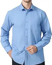 [TH TYTHERLESS] Mens Dress Shirts Long Sleeve, Mens Button Up Shirts Long Sleeve, Solid Business Mens Button Down Shirt