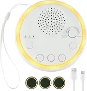 White Noise Machine with Night Light 900mAh Rechargeable Sleep Sound Machine with 16 Natural Sounds Portable Sound Machine Light with 3 Timer Memory Function Sound Sleep Aid Device for Home Sleep PoUY