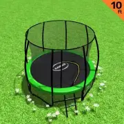 Kahuna 10ft Trampoline Free Ladder Spring Mat Net Safety Pad Cover Round Enclosu