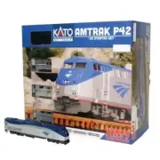 Kato 30-3006, HO Amtrak GE P42 Starter Set Std. DC Phase V #180 w/Unitrack Oval