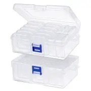 28 Pcs Small Bead Organizers, Plastic Storage Cases Mini Clear Bead Storage C...