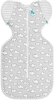 Love To Dream Swaddle Up Transition Bag Bamboo, Medium (6-8.5kg), Ideal for Moderate Room Temperatures (20-24°C), 1.0 TOG, Patented Zip-Off Wings, Grey Daydream