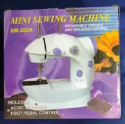 Mini Portable Sewing Machine SM-202A. Double thread & Speed Control