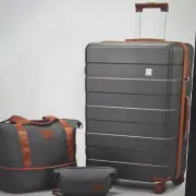 3 Piece Luggage Carry-on 20 Inch Hardshell Spinner with Travel Bags Gray - NEW