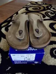 BIRKENSTOCK GIZEH Flip Flops TOBACCO BROWN Size: Men's 7 EU 40 Women's 9
