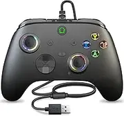 Controller PC, Wired USB Gaming Controller for PC 10 and Steam Gaming Platforms, PC Game Controller Joystick with Dual-Vibration, Turbo, Programmable, RGB LED Light and 3.5mm Stereoscopic Jack
