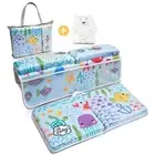 Bath Kneeler and Elbow Rest Pad Set - Includes Hooded Baby Towel, Baby Bath C...