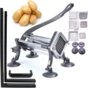 French Fry Cutter Commercial Grade Potato Slicer with Stand Suction Feet Complet