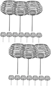 Sosoport 2sets Stainless Steel Bonsai Fertilizer Basket Plant Fertilizer Holder Easy Container 10pcs*2