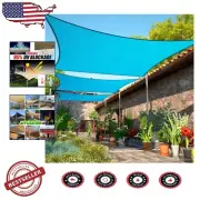 UV Protection 12' x 20' Turquoise Rectangle Shade Sail - Water Resistant Canopy