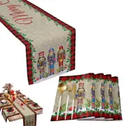 5Pcs Nutcracker Place Mats Carton Soldier Table Mats for Christmas Dining Table Party-Style 2