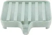 10.2x7.8x2cm Durable Wheat Straw Soap Dish Soap Holder Case Shower Soap Holder for Kitchen(Nordic Green)