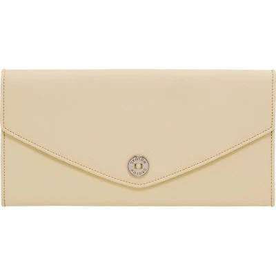 NEW OROTON Melanie Saffiano Leather Travel Wallet Clutch Cream Tags Box