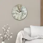 Old World Map 30cm Round Wall Clock Silent Acrylic Shell for Living Study