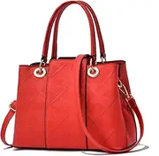 [NICOLE & DORIS] Women's Handbags Fashion Top Handle Bag PU Leather New Shoulder Bag Cross Body Bags Ladies Work Tote Bag Medium Size Messenger Bag with Print