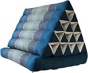 Thai Triangle Pillow 1 Fold Mattress Cushion Day Bed Jumbo Blue 100% Kapok Fibre