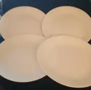 Lot Of 4 Corelle Winter Frost, White, Plain White 10 1/4" Dinner Plates