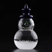 Weather Forecast Barometer Snowman Shape Storm Glass Bottle Desktop Decoration Ornament Gift