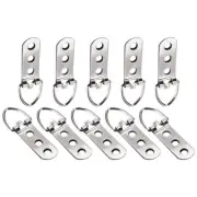 30Pcs 64x22mm D Ring Picture Hangers Frames Hanging Hanger Hooks Silver Tone