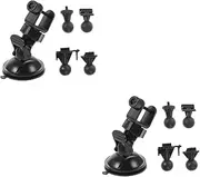 Vaguelly 2 Sets Car Suction Cup Bracket Mini Accessories Suction Mount with Swivel Ball Adapters Dash Cam Mount Metal Stand Dash Camera Mount Holder Plastic Cup Holder GPS Driving Recorder
