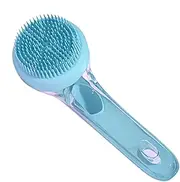 Dog Bath Brush, Shampoo Scrubber with Handle, Pet Grooming, Massage Comb, Soft Bristle Shower Brush for Short, Long Hair Dogs and Puppies, 3.35x3.35x7.48 Inches