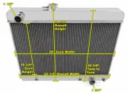 1965-67 Pontiac Tempest Radiator,Polished Aluminum 3 Row Champion Radiator,#1680