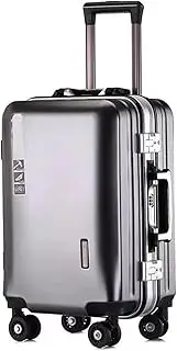 [Habrur] Checked Luggage Carry On Luggage Luggage USB Charging Composite Wear Resistance and Scratch Suitcases with Wheels Luggage Suitcase (Color : B, Size : 24 in)