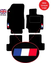 Tailored Carpet Car Floor Mats to fit Renault Clio 2005 - 2009 Unique Logo 4pc