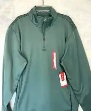 BCG Men’s Performance Fleece Half zip Green Pullover Size Medium NWT