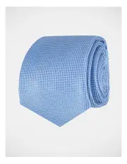 [Blaq] Textured Poly Tie Blue