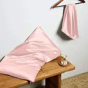THXSILK Silk Pillowcase for Hair and Skin with Hidden Zipper, Both Sides 22 Momme Silk Pillow Case, Organic Silk Pillowcase Standard Size 20×26 inches, 1PC, Light Pink