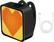 Bike Taillights,Rear Bike Light - Rechargeable Wireless Blinker with Heart Design Accessories for Scooter Skateboard Tricycle Kids Riding Safety