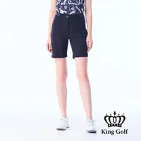 在飛比找momo購物網優惠-【KING GOLF】實體同步款-女款立體刺繡織帶拼接素面舒